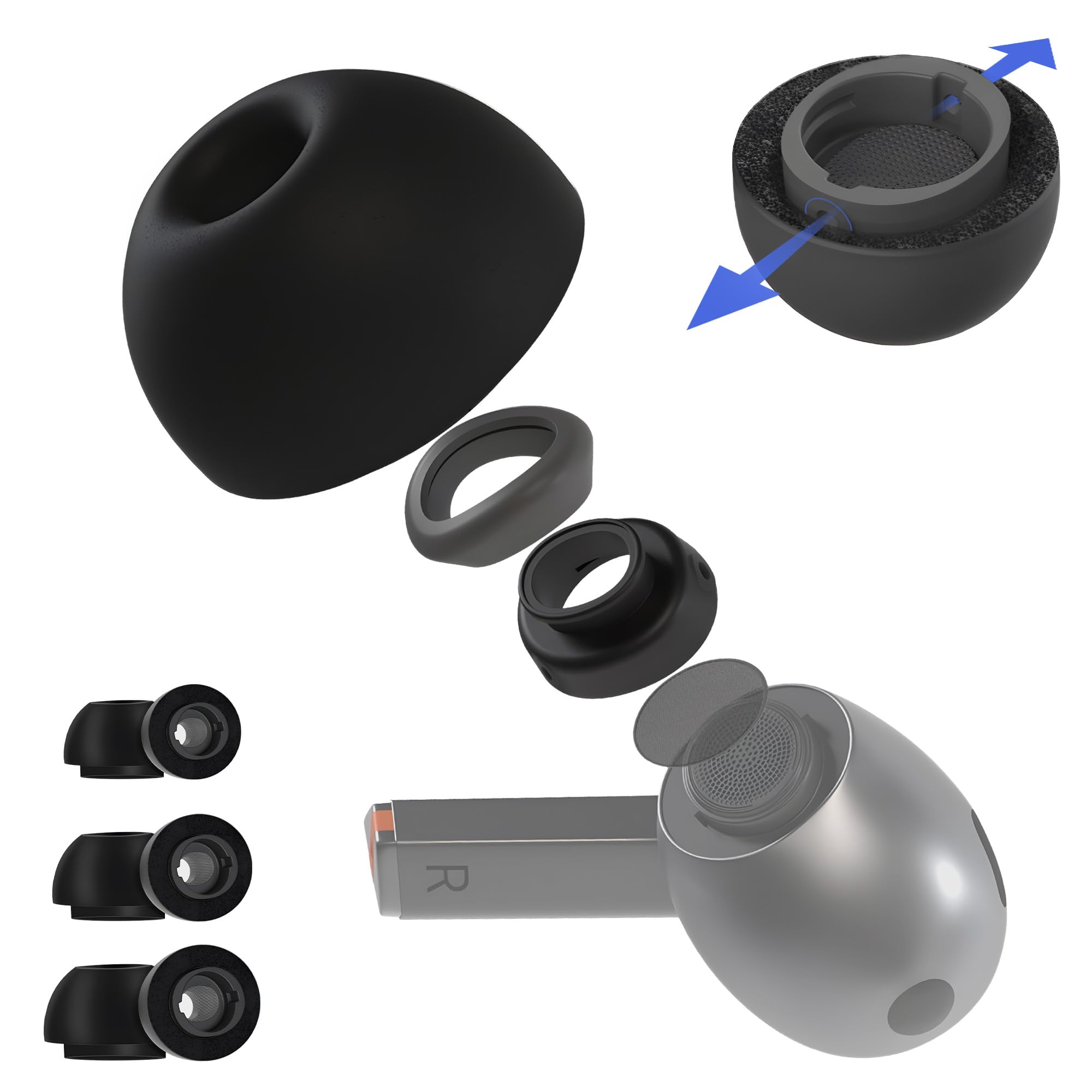 Amazon.com: Seltureone 3 Pairs Ear Tips for Samsung Galaxy Buds 4
